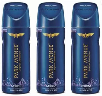 Park Avenue Storm Deodorant Spray - For Men & Women (150 ml, Pack of 3)