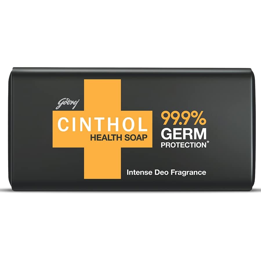 Cinthol Health+ Bath Soap, 100g (Pack of 6) - 99.9% Germ Protection & Insta Deo Fragrance