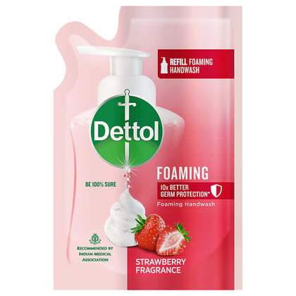 Dettol Strawberry Foaming Germ Protection Handwash Refill, 200ml