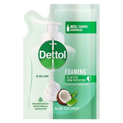 Dettol Aloe Coconut Foaming Germ Protection Handwash Refill, 200ml