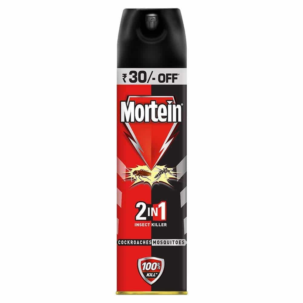 Mortein 2 In 1 Mosquito And Cockroach Killer Spray - 400Ml | Lemon Fragrance | 100% Kill Guarantee, Pack Of 1