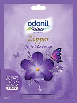 Odonil Bathroom Air Freshener Zipper - Joyful Lavender - 10 g