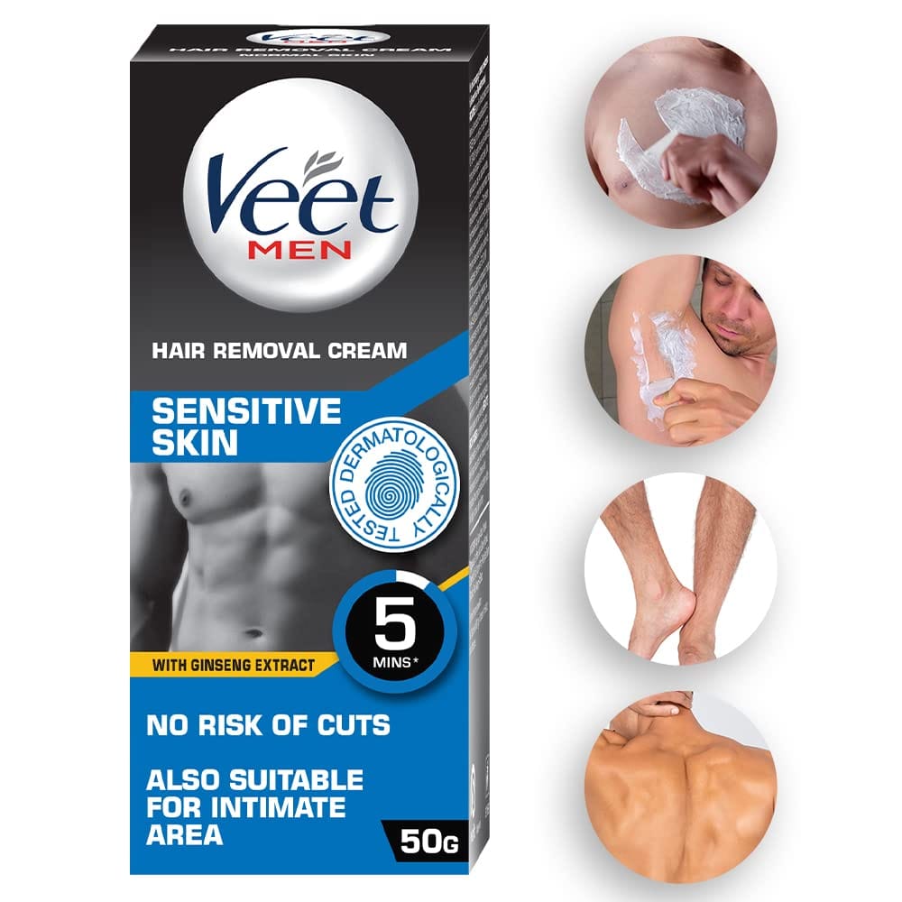 Veet Hair Removal Cream for Men, Sensitive Skin - 50g