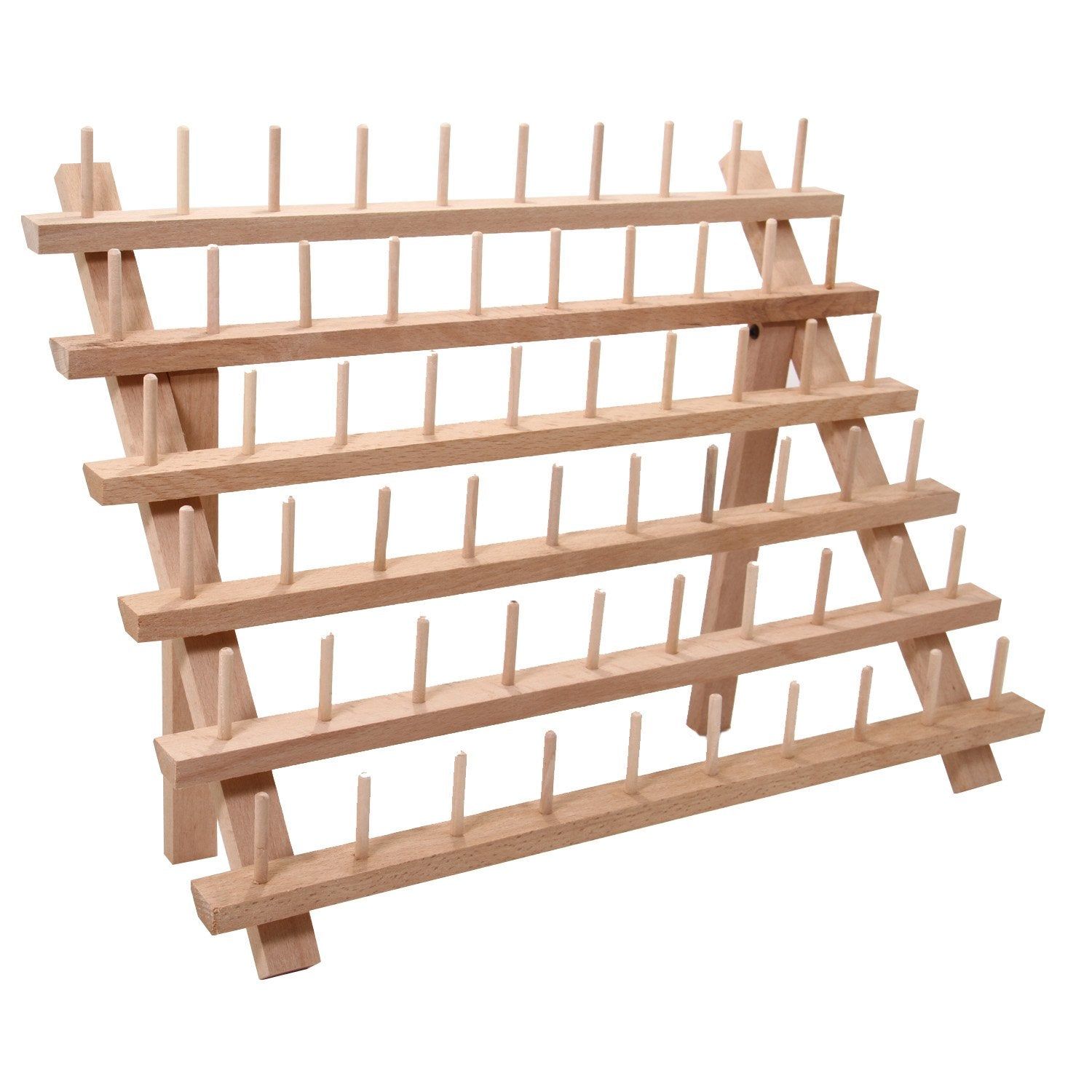 Embroidery Thread Holder, 60 Spools Holder Wooden Thread Rack