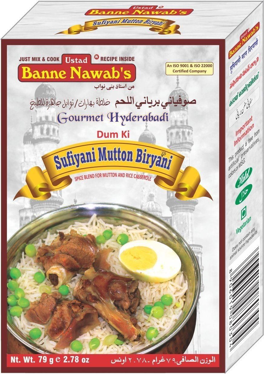 Ustad Banne Nawab's Masala (Crispy Fried Chicken) - Sufiyani Mutton Biryani  Pack of 3