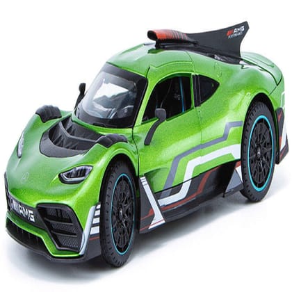 KTRS ENTERPRISE Metal Pull Back Die-cast Car 1:24 MERECEDES AMG ONE Diecast Metal Pullback Toy car with Openable Doors, Light Music Boys Gifts Toys for Kids( Color As Per Available)