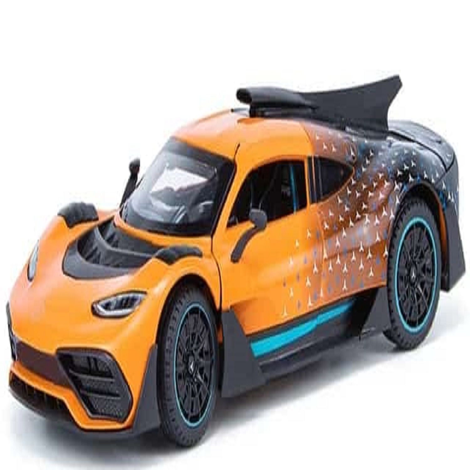 KTRS ENTERPRISE Metal Pull Back Die-cast Car 1:24 MERECEDES AMG ONE Diecast Metal Pullback Toy car with Openable Doors, Light Music Boys Gifts Toys for Kids( Color As Per Available)