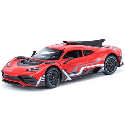 KTRS ENTERPRISE Metal Pull Back Die-cast Car 1:24 MERECEDES AMG ONE Diecast Metal Pullback Toy car with Openable Doors, Light Music Boys Gifts Toys for Kids( Color As Per Available)