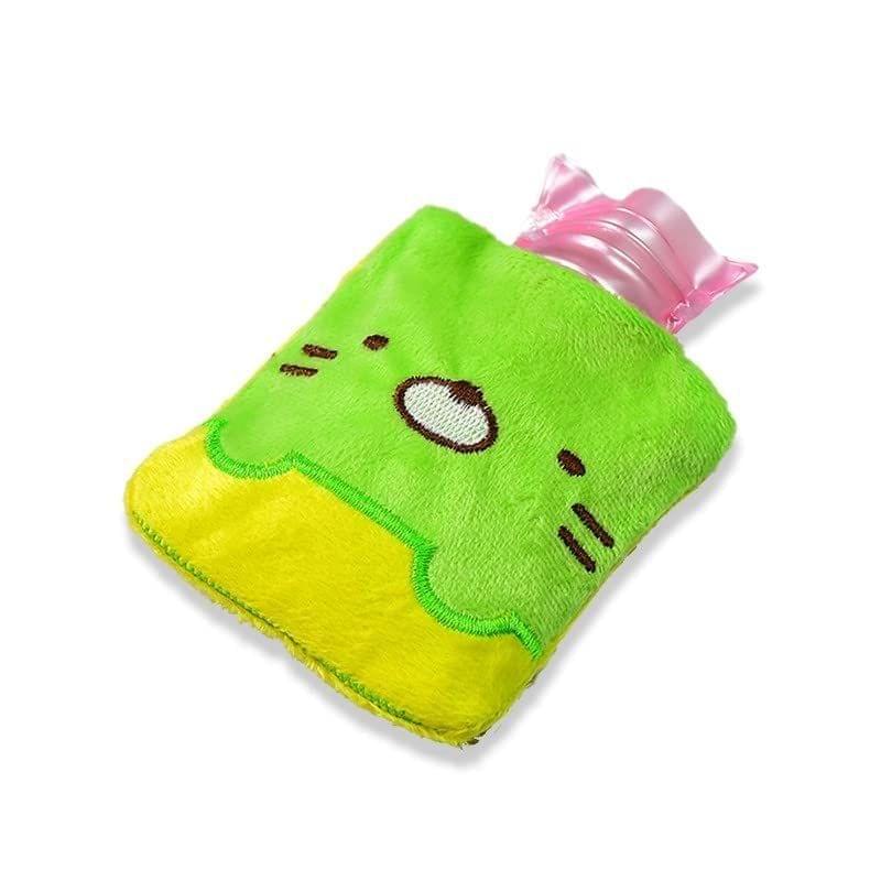 Store4Hope Green Kitty small Hot Water Bag with Cover for Pain Relief, Neck, Shoulder Pain and Hand, Feet Warmer, Menstrual Cramps.