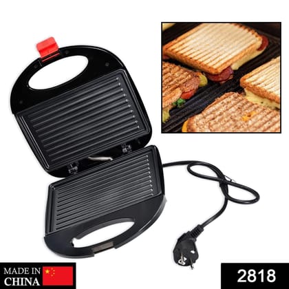 Glen Electric Sandwich Maker Grill with Non-Stick Coating Plates 750W  (3024BGRILL) 