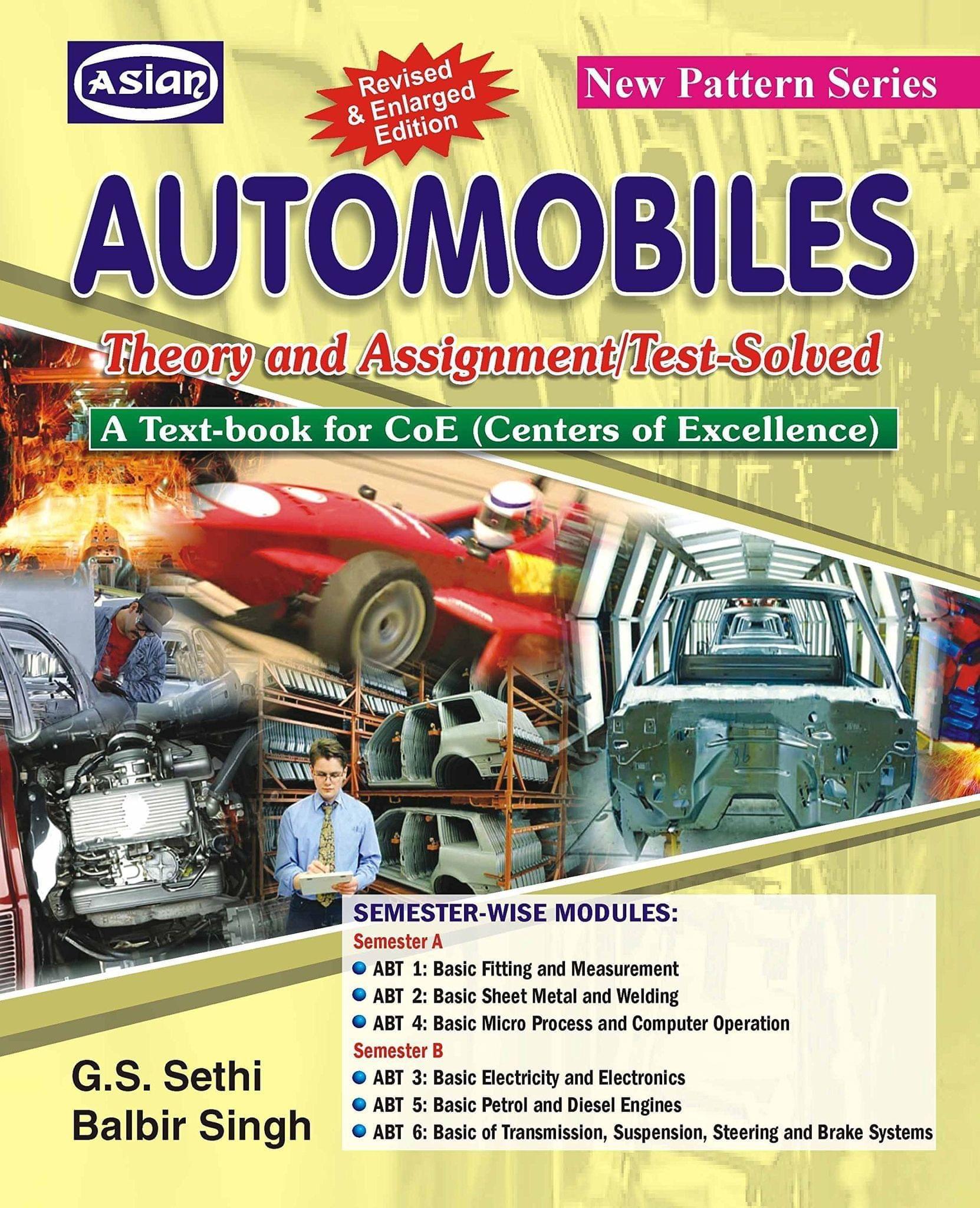 C.O.E. AUTOMOBILES TH.& ASST./TEST-SOL.REV.ED. [Paperback] A Panel of Authors