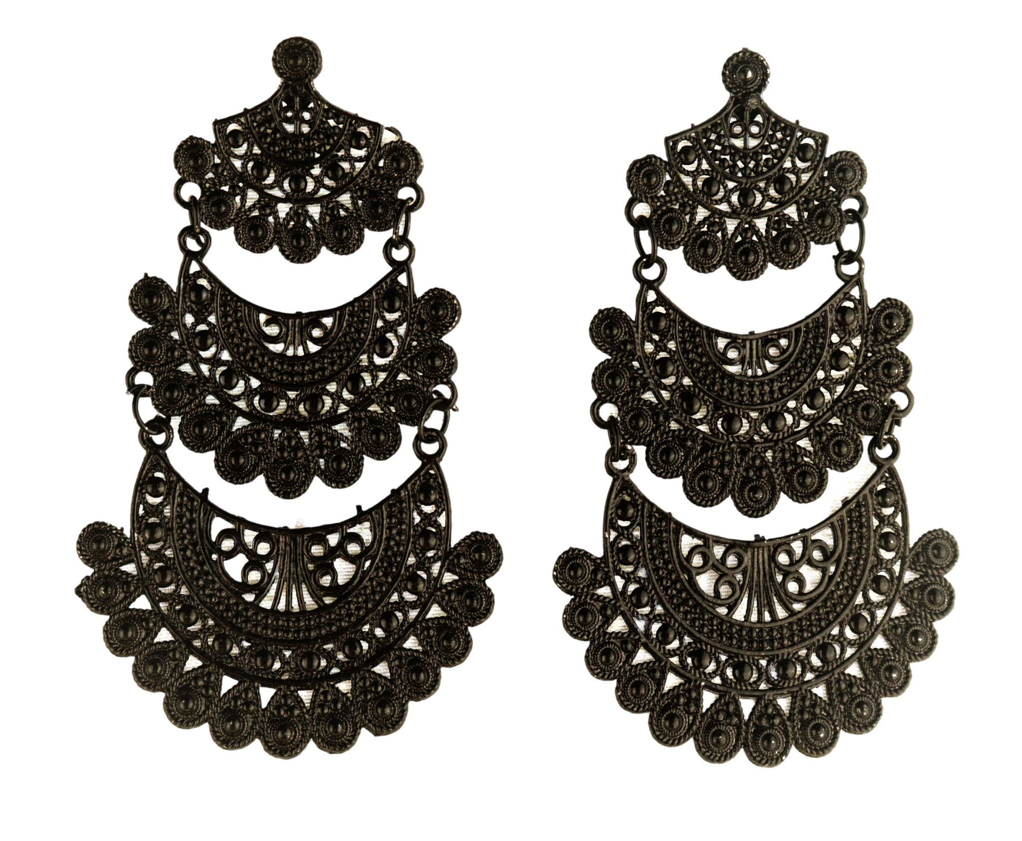 Buy online Black Silver Plated Jhumka Earring from fashion jewellery for  Women by Glamoura for ₹389 at 67% off | 2024 Limeroad.com