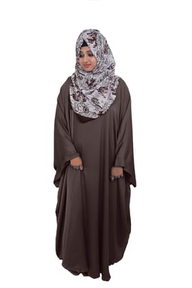 Barakath Women's Maxi Kaftan Dress (BA1001_Coffee_L)