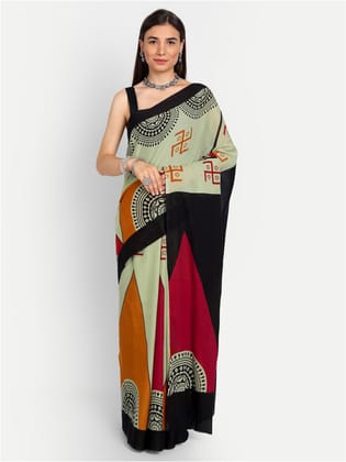 Shop Black Cotton Silk Saree Online in USA with Silver Golden Zari Pallu –  Pure Elegance