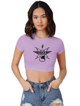 195 GSM BIO WASH 100% COTTON CROP TOP Printed T SHIRT from Trendy Rabbit