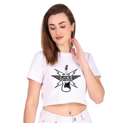 195 GSM BIO WASH 100% COTTON CROP TOP Printed T SHIRT from Trendy Rabbit