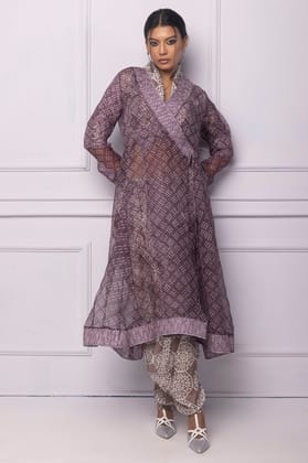 Purple Printed Angrakha