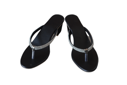 Women Black Chain Sandal