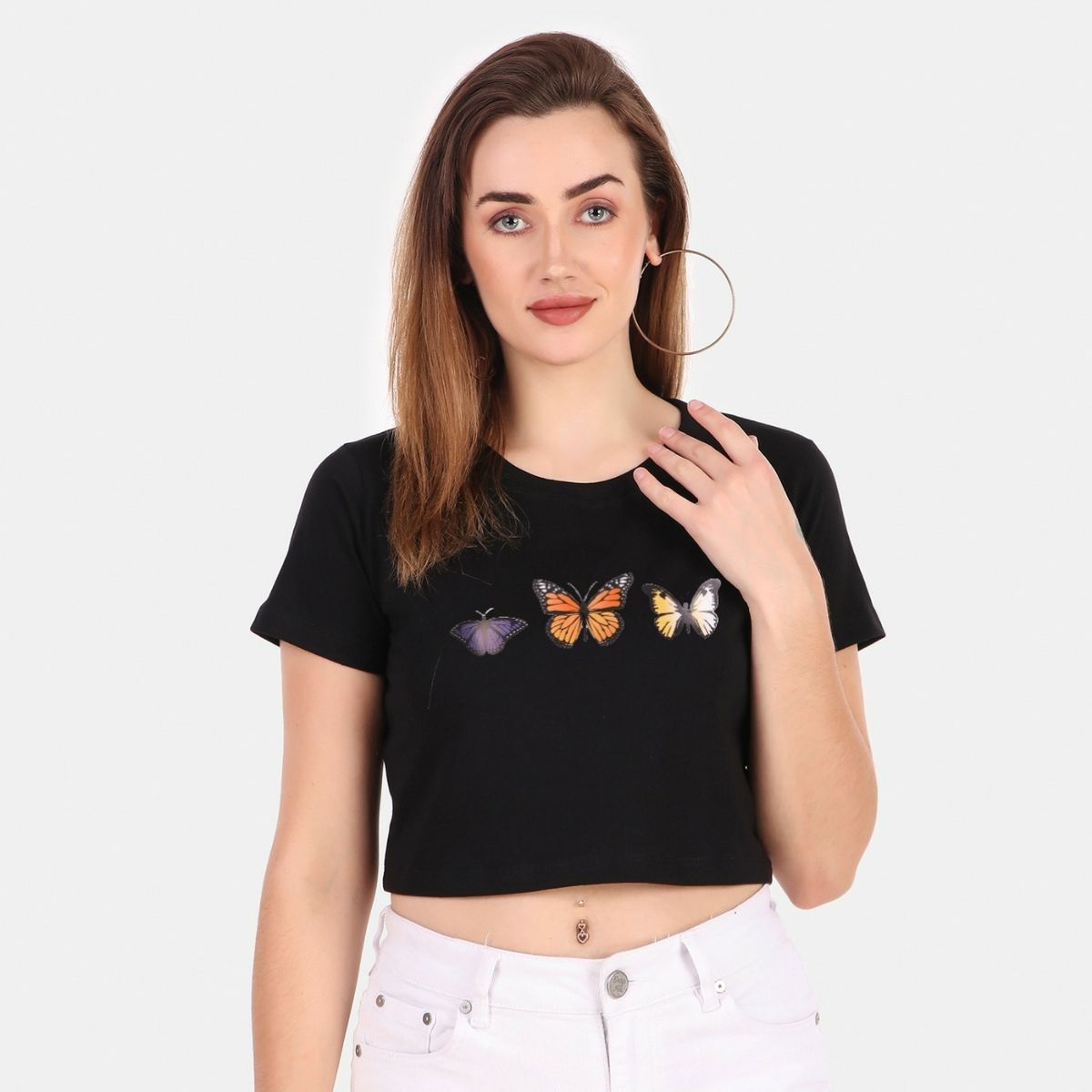 For a confidence-boosting, this Printed CROP TOP from Trendy