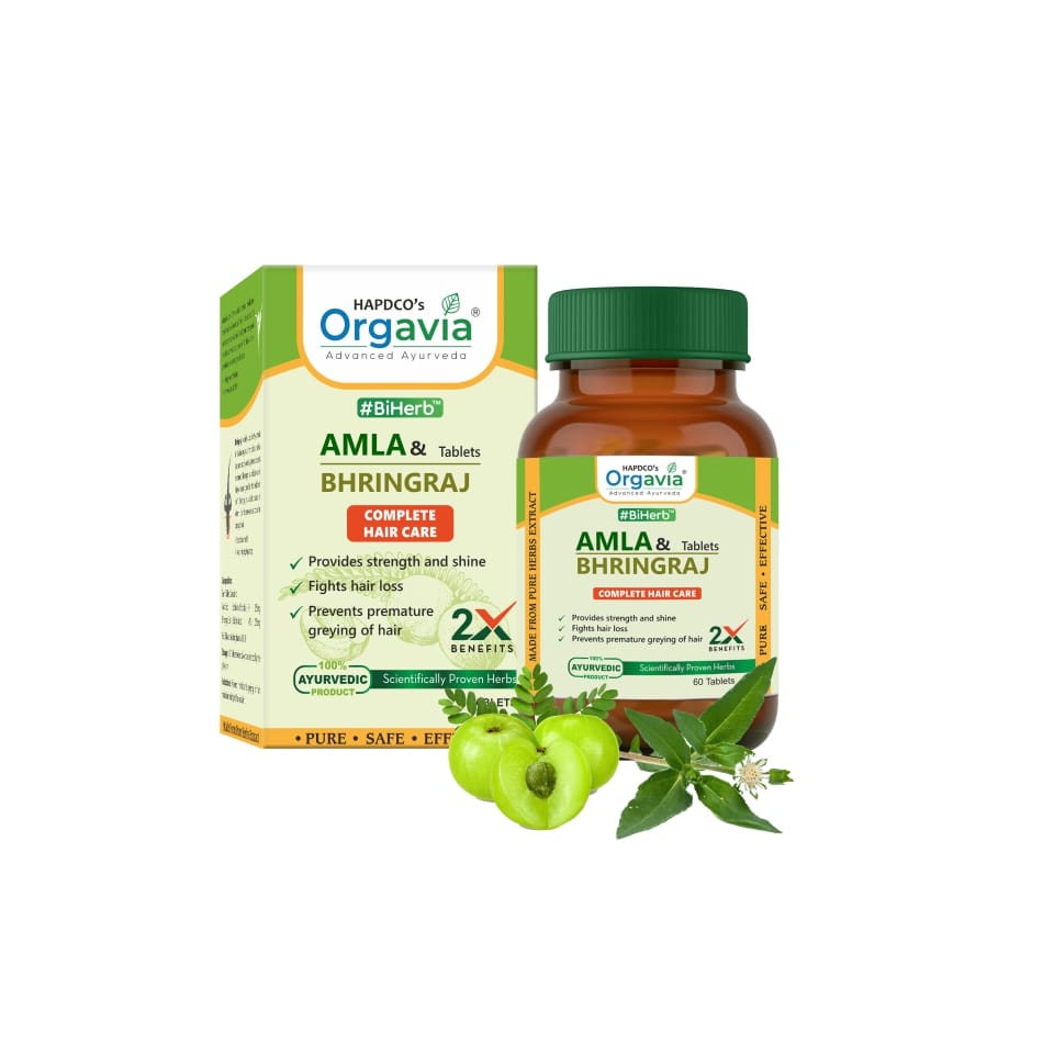 Orgavia Amla & Bhringraj Tablets (60 Tabs)