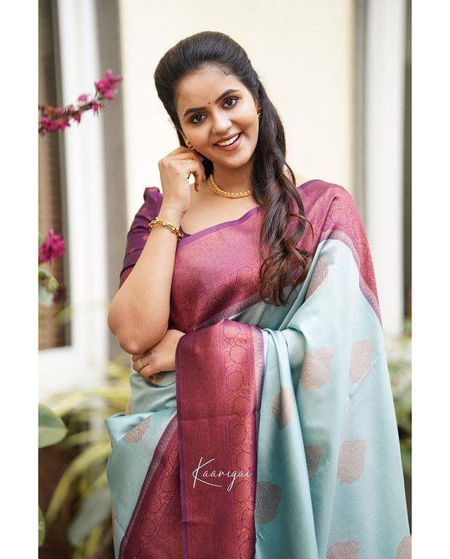 Mamta Black Soft Banarasi Silk Saree With Adorable Blouse – Zariknyaa