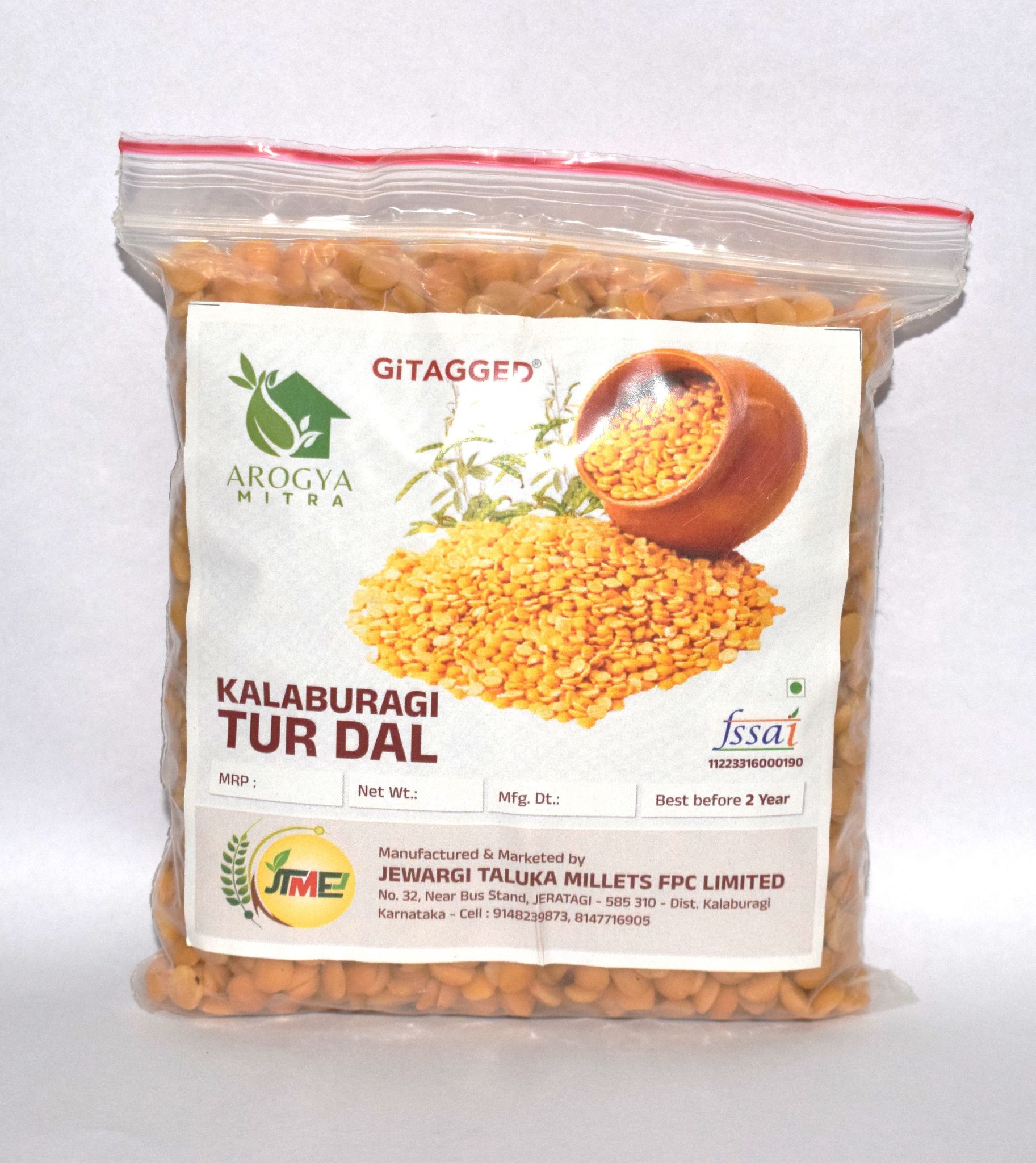 GiTAGGED® Calcium Rich Premium Tur Dal Of Gulbarga (Arhar Dal) – 1KG Pack Of 10 (1*10)