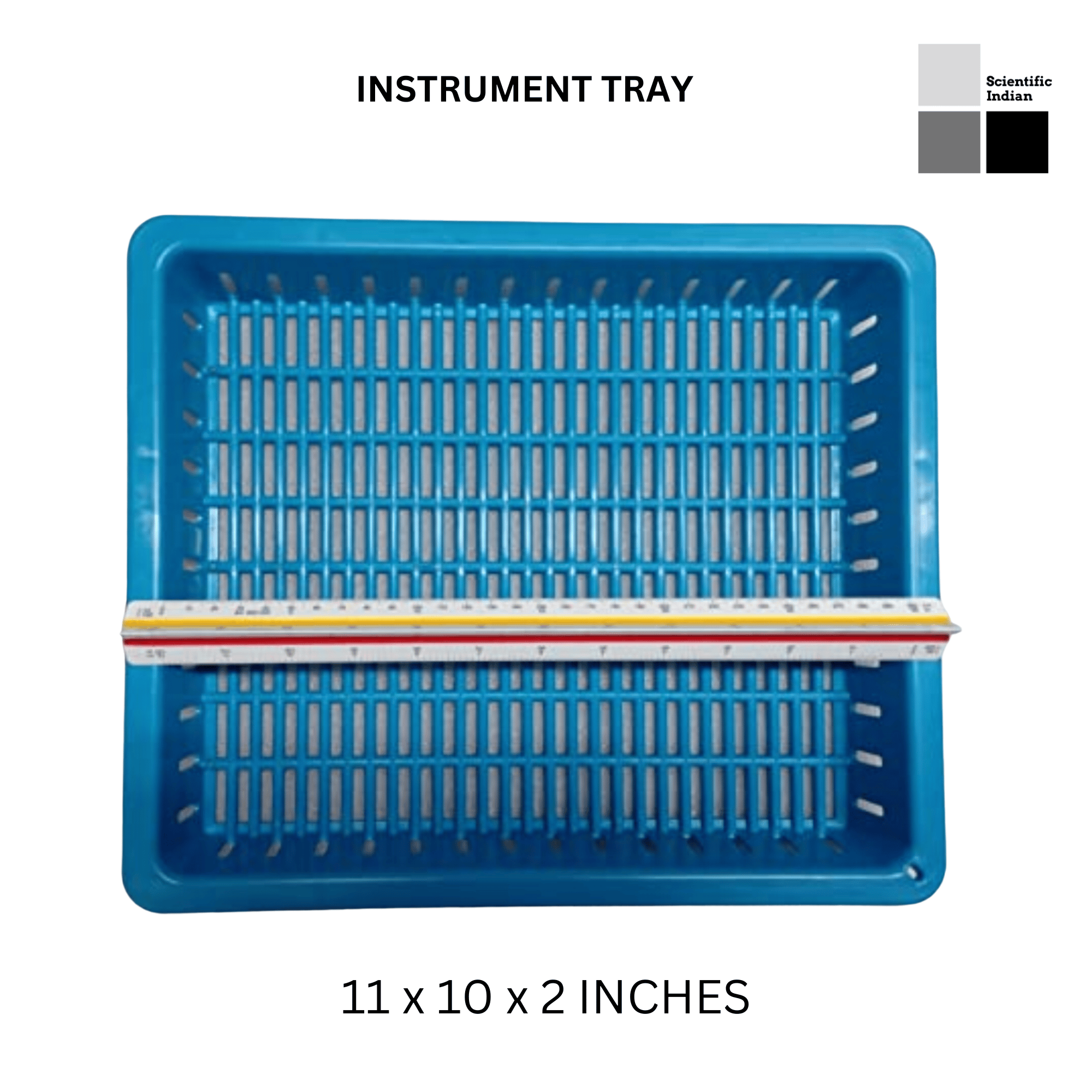 Instrument Tray I Autoclave Safe I Polypropylene I Mesh Base I Surgical Hollow ware I Scientific Indian