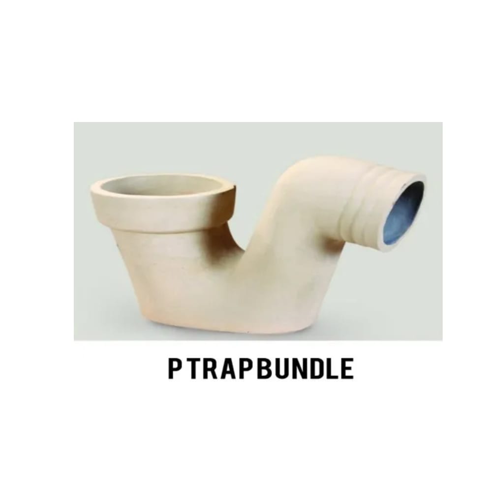 110mm Ceramic White P Trap