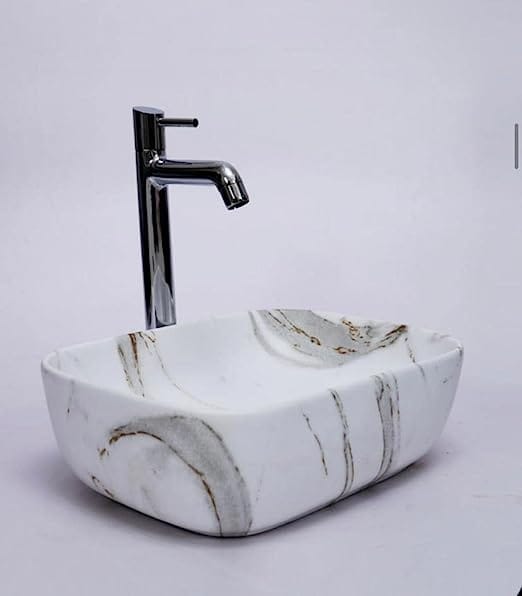 Ceramic Luxurious Table Top Bathroom Sink Wash Basin (18 x 13 x 5 INCH) HR 037