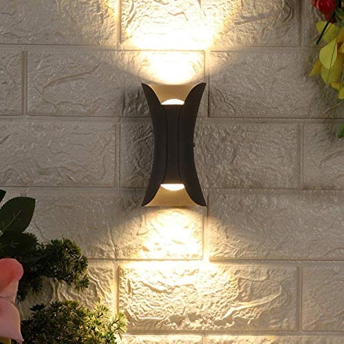 ELIANTE - Grey Metal Outdoor Wall Light- Inbuit LED Warm White