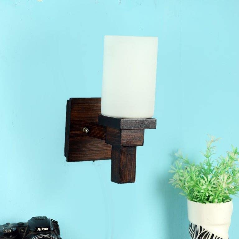 ELIANTE Horay Wood Wall Lights Brown for Living Room, Bedroom, Dining Room, Kitchen