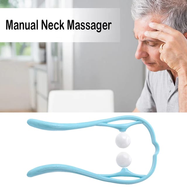 Two Tone Cervical Massager, 1pc Neck Massager, Trigger Point Roller Massager  For Relax Deep Tissue Handheld Shoulder Massager Tool, Suitable For Legs  Waist Neck And Shoulder Relaxer