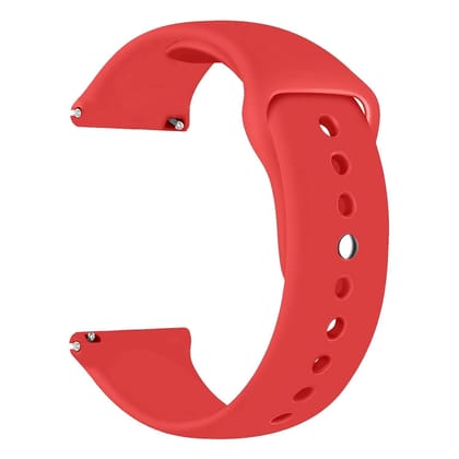 LIRAMARK 22mm Quick Release Soft Silicon Watch Strap YOLA Smart Watch Band for Smart Watches with 22mm lugs Width (Red)