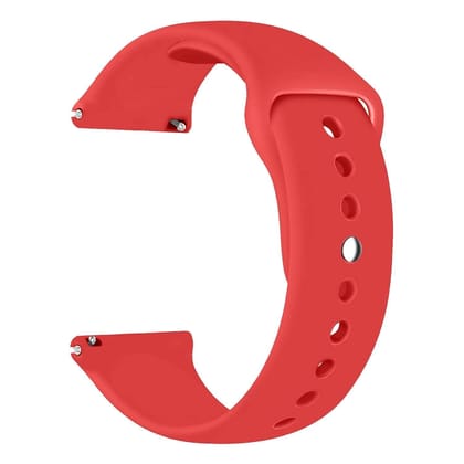 LIRAMARK 20mm Quick Release Soft Silicon Watch Strap YOLA Smart Watch Band for Smart Watches with 20mm lugs Width (Red)