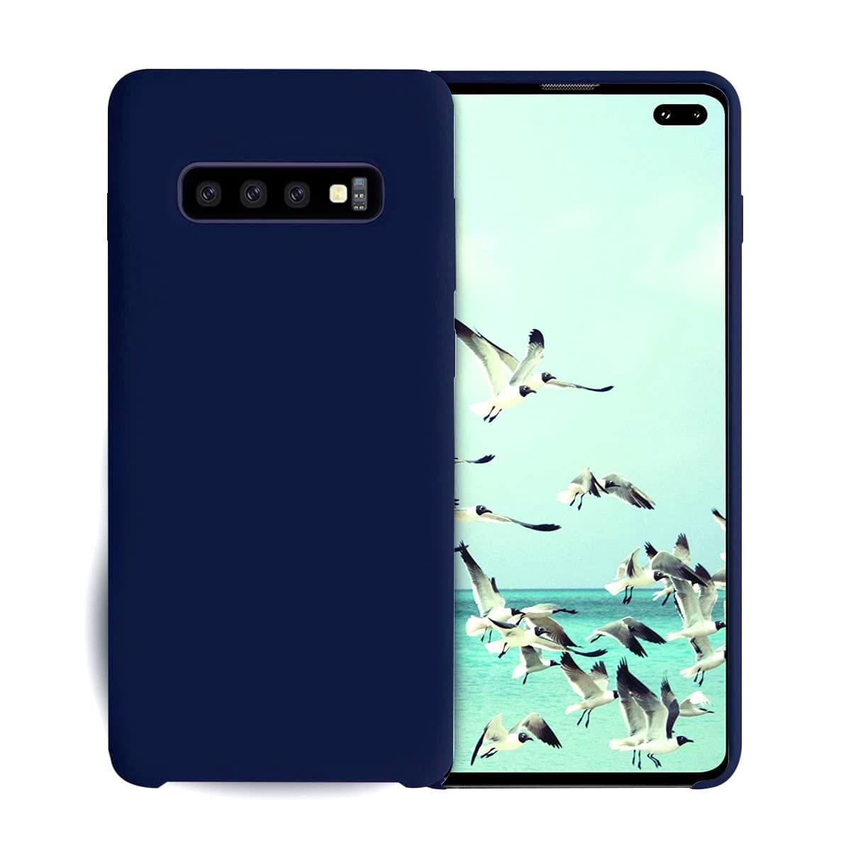 LIRAMARK Liquid Silicone Soft Back Cover Case for Samsung Galaxy S10 Plus / S10+