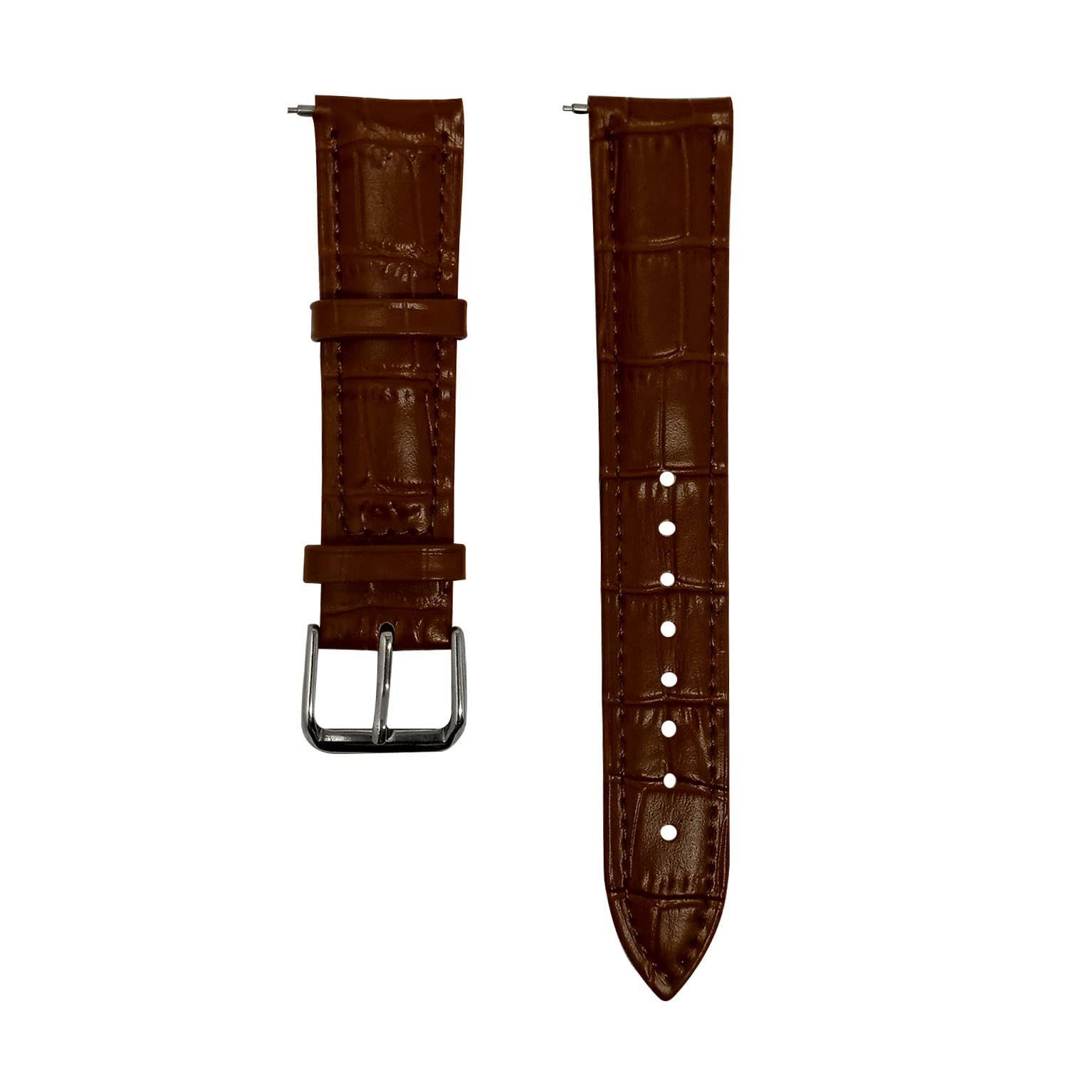 LIRAMARK 20mm Quick Release Leather Smart Watch Band Crocodile Pattern  Leather Series Watch Strap for Smart