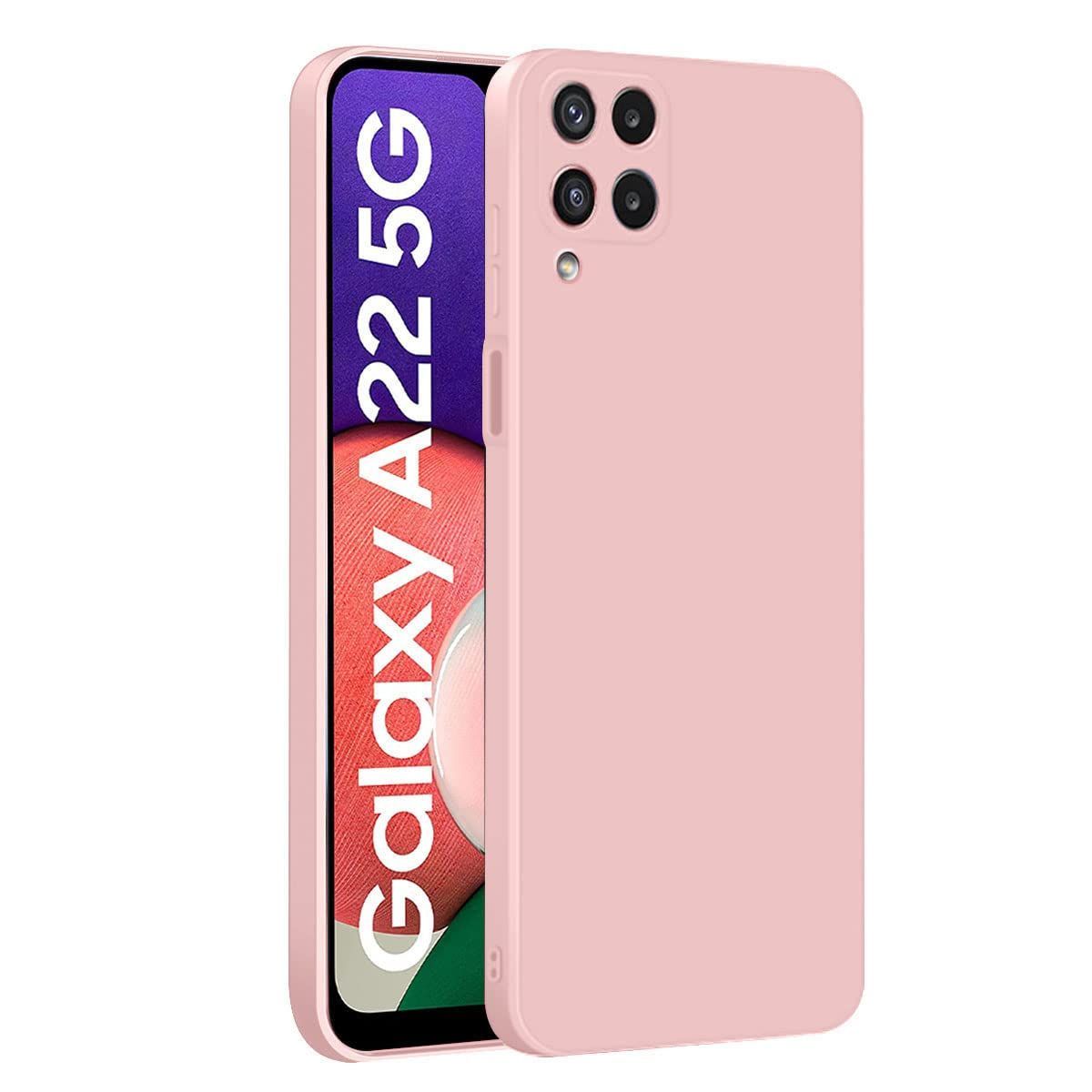 LIRAMARK Silicone Soft Back Cover Case for Samsung Galaxy M33 5G (Silicone Pink)