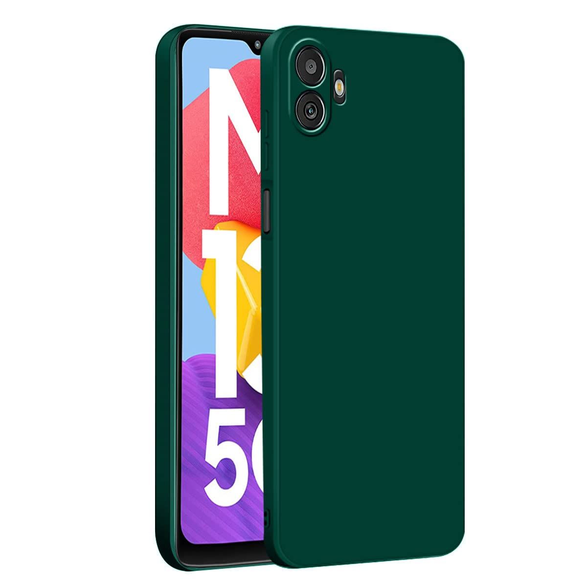 LIRAMARK Silicone Soft Back Cover Case for Samsung Galaxy M13 5G (Green)