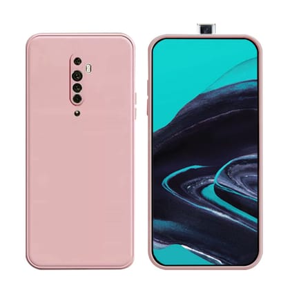 LIRAMARK Silicone Soft Back Cover Case for Oppo Reno 2F/Reno 2Z (Pink)