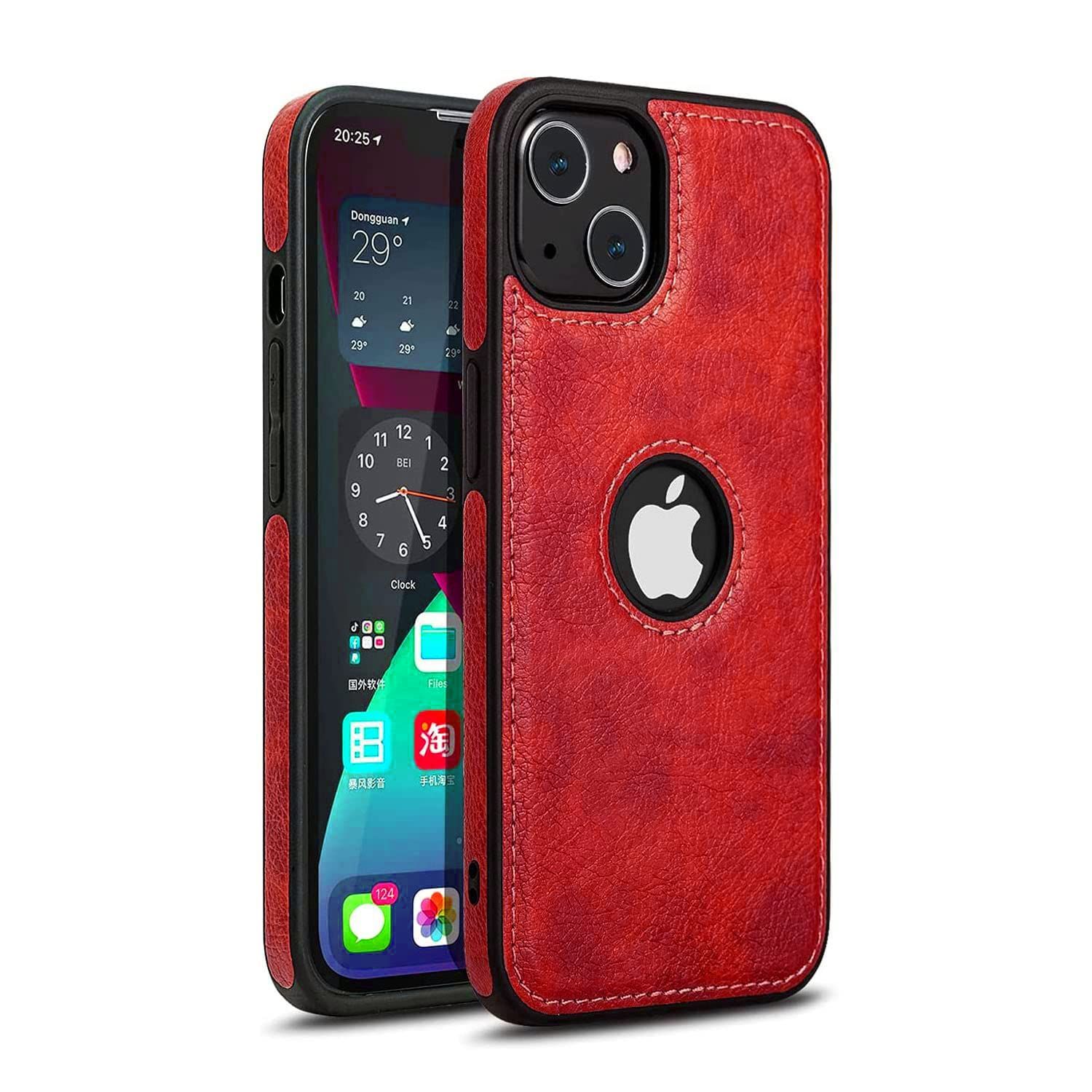 LIRAMARK Back Cover for Apple iPhone 14, Leather Case - LIRAMARK 