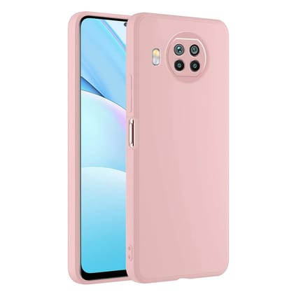 LIRAMARK Silicone Soft Back Cover Case for Xiaomi Mi 10i 5G / Mi 10T Lite 5G (Silicone Pink)