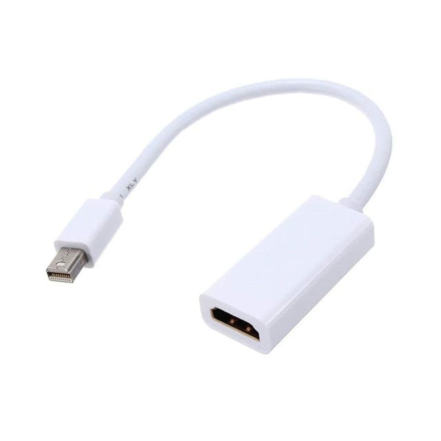 Mini Display Port DP Thunderbolt to HDMI Adapter White for MacBook