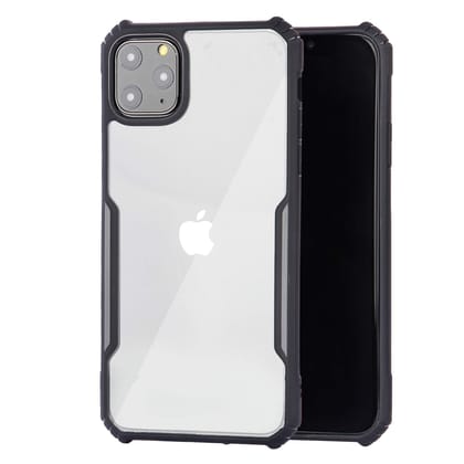 LIRAMARK Transparent Clear Shock Proof Back Cover Case Designed for Apple iPhone 11 Pro Max - Black
