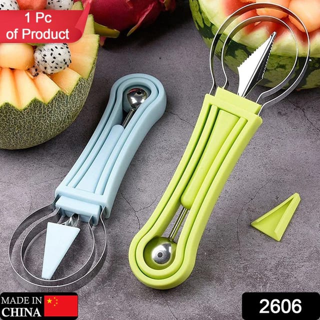 Suuker Melon Baller Scoop Set,Professional 4 In 1 Stainless Steel Fruit  Carving Tools Knife Kit,Fruit Scooper Seed Remover Watermelon Knife for Ice