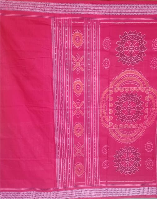 Maroon Sapta Sambalpuri IKAT Silk Saree