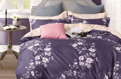 Cotton Over The Topo Cover Set-Thick Blue-GARNET XL 3 PC SET 1 Bedsheet 275 X 275 cms, 2 Pillow Covers 46 X 69 cms.