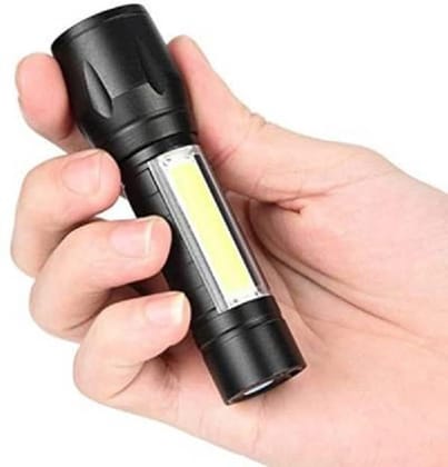 DAYBETTER� Torch Lights Rechargeable LED Flashlight with COB Light Mini Waterproof Portable LED COB Flashlight USB Rechargeable 3 Modes Clip Lights (Mini Torch) | VD-K-3