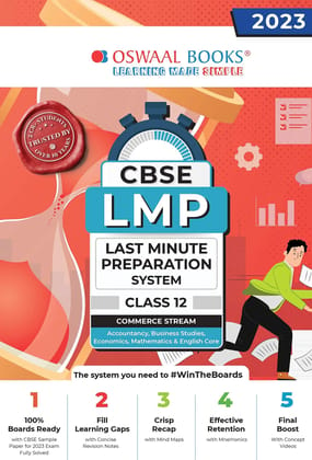Oswaal CBSE Class 12 LMP Last Minute Preparation System COMMERCE (Accountancy, Business Studies, Economics, Mathematics & English Core) Hardcover Book (For 2023 Board Exam) #WinTheBoards [Hardcover] Oswaal Editorial Board [Hardcover] Oswaal Editorial Board