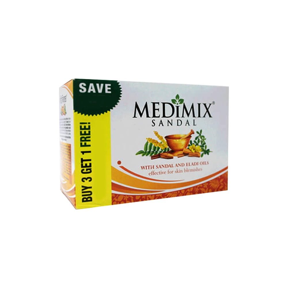 Medimix Sandal and Eladi Oil Soap Combi Pack, Orange, 375gm with 125gm