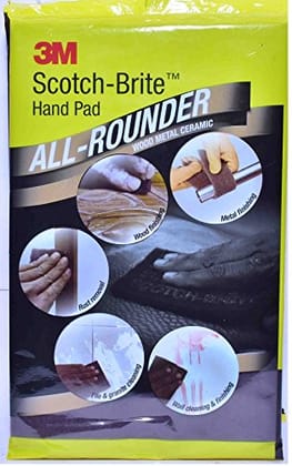 3M All Rounder Hand Pad PK 6" X 9" pack of 5 Pcs